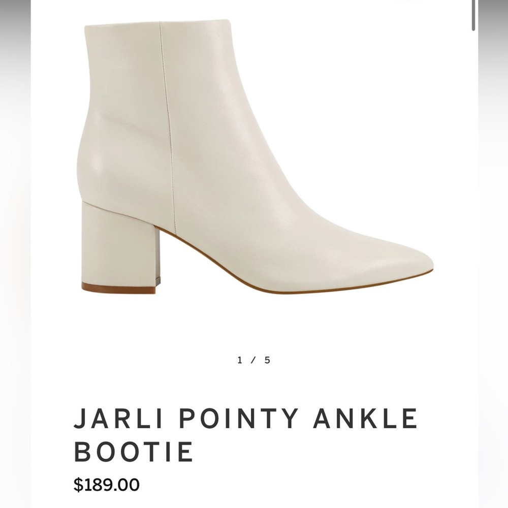 MARC FISHER - white ankle boots